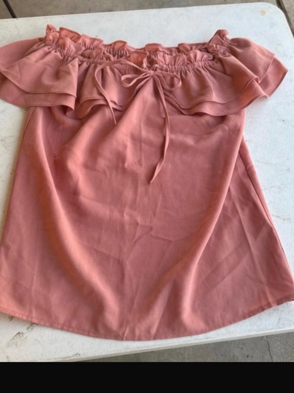 Love Off-Shoulder A-Line Skirt in Dusty Rose Pink